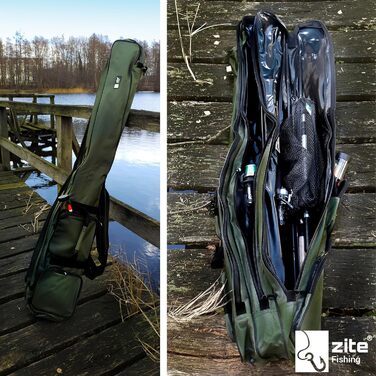 Сумка для рибалки Zite Fishing Сумка для вудки 150см Чохол для риболовлі Rod-Case Водовідштовхувальний чохол, 3 відділення рюкзак для вудок сумка для риболовлі сумки для риболовлі сумка для вудки сумка для вудки 150 см