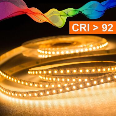 Світлодіодна стрічка Mextronic 2835 Теплий білий (2700K) CRI 92 36W 5 метрів 24V IP44