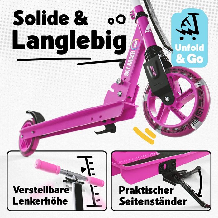 Міський самокат Apollo Skyracer зі світлодіодним підсвічуванням коліс самокат для дітей 6 років міський самокат з підвіскою самока