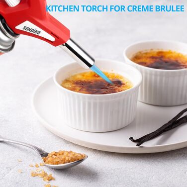 Кухонний пальник Sondiko, палаючий факел, головка кухонного пальника з регульованим полум'ям, кулінарна паяльна лампа для десертів