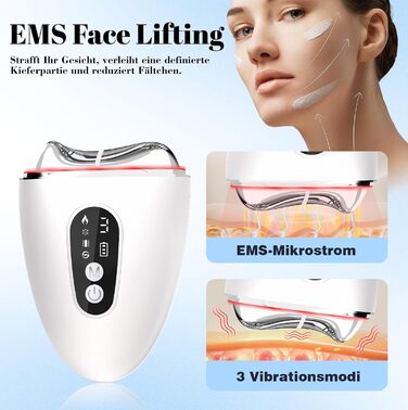 Електричний масажер для обличчя з холодним теплом Robofun Gua Sha з 3 вібраціями та РК-екраном, червоний, синій, фіолетовий, масажер для обличчя проти зморшок проти старіння