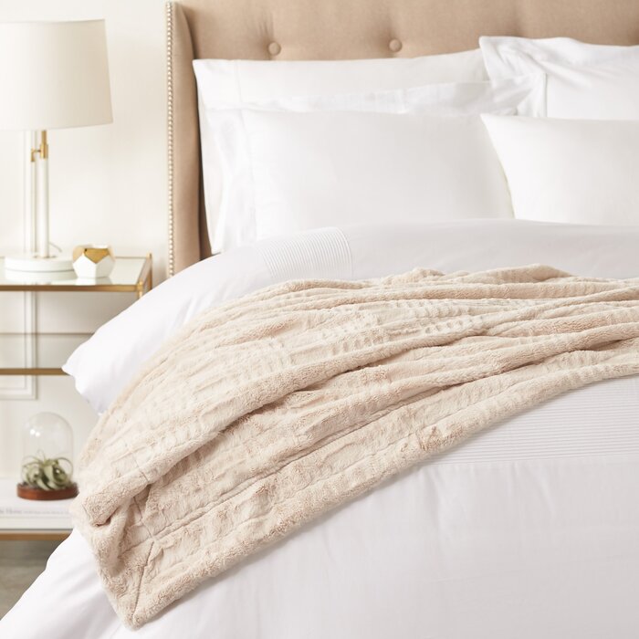 Ковдра зі штучного хутра Storeo Basics, без підігріву, кольору слонової кістки, 150 x 200 см