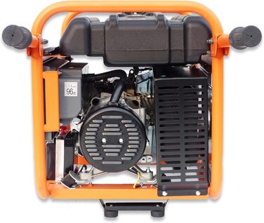 Бензиновий генератор KnappWulf, аварійний генератор, KW7300, 3-фазний, максимальна потужність 6,3 кВт при 400 В, 2,1 кВт при 230 В, з паливним баком 25 л, 230 В, 400 В, 12 В, захист від низького рівня оливи, автоматичний регулятор напруги (AVR), вкл. комп