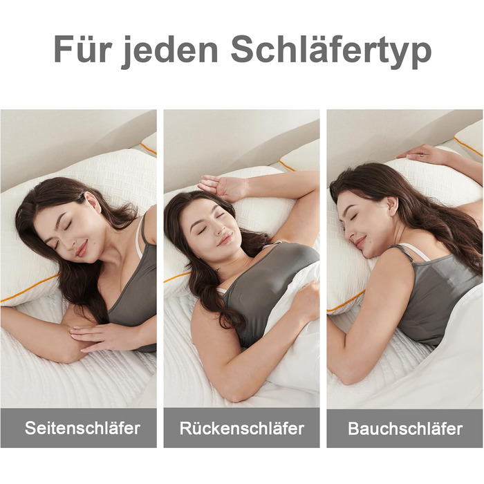 Подушка 40x80 см (комплект з 2 шт.), подушка з піни з ефектом пам&39яті - наповнювач для сну, регульована по висоті подушка з блискавкою, знімна/пральна наволочка 40 x 80 см 2