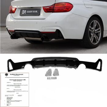 Автозапчастини DM Дифузор Sport Performance Black Gloss 435 сумісний з пакетом BMW F32 F33 F36 M