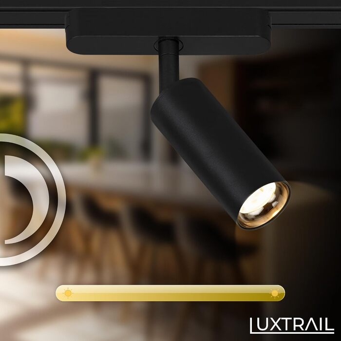 Стартовий набір трекової системи освітлення BRILONER Luxtrail 4 LED-споти, поворотні, розширювані, 2 м, чорний