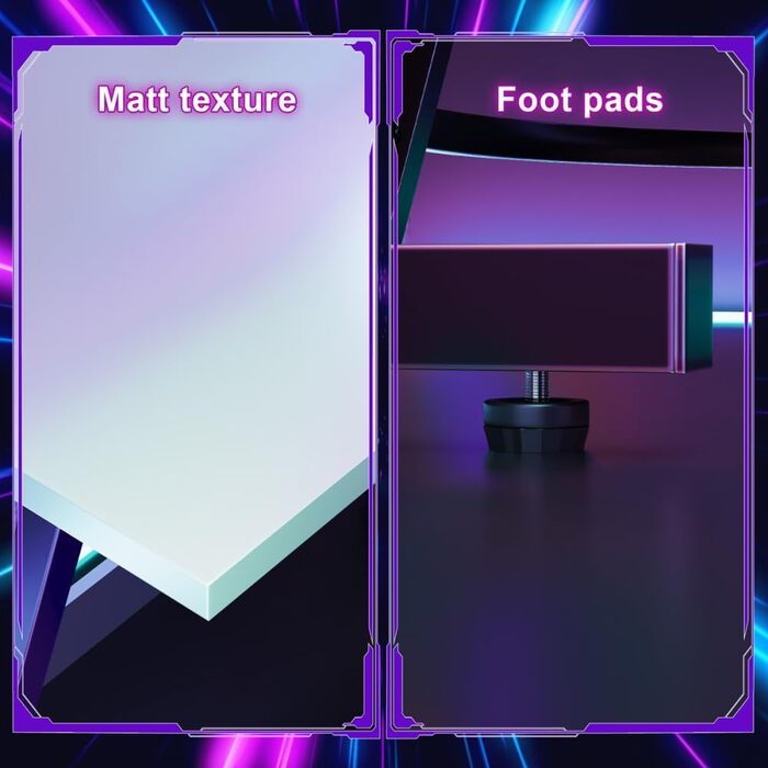 Комп'ютерний стіл,Кутовий стіл,Стіл Г-подібної форми,Ігровий стіл Г-подібної форми,Кутовий стіл для великого ПК,Білий матовий 120x