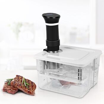 Контейнер Sous Vide 7 в 1 комплект 12 л з кришкою та решіткою, для Cooker Stick Professional, підходить для кількох брендів, багатофункціональний прозорий контейнер (БАГАТОРАЗОВИЙ) прозорий