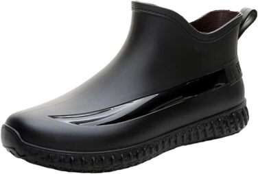 Чоловічі гумові чоботи, гумові чоботи з коротким халявою, низьке робоче взуття, кухонне взуття, зносостійкі водонепроникні чоловічі чоботи, чорні, розмір 43 EU