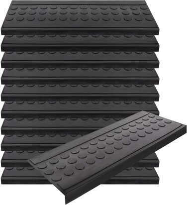 Гумовий килимок для сходів casa pura - 25 x 75 см - набір з 10 стійких до погодних умов та протиковзких килимків для сходів - гумо