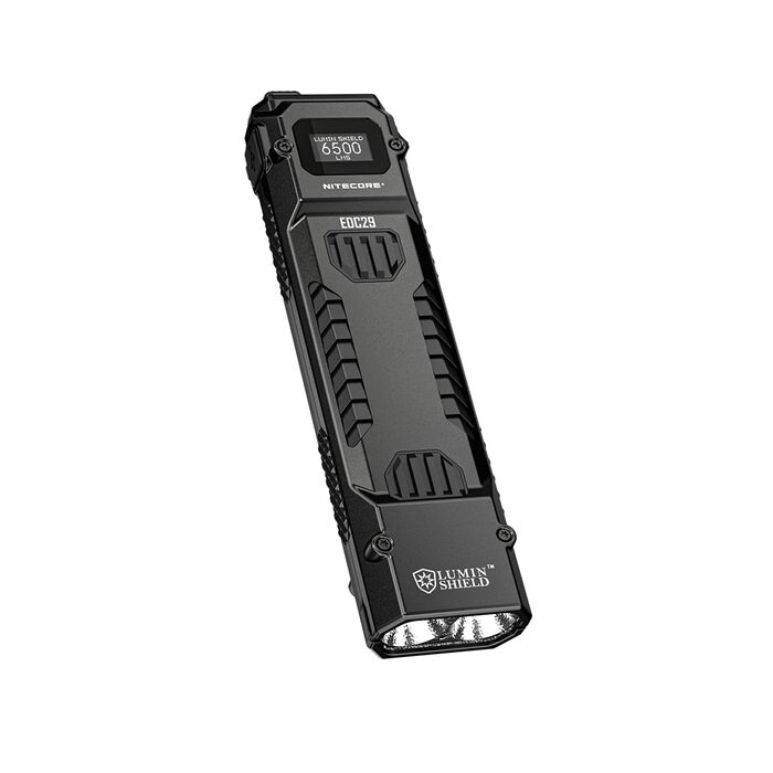 Тактичний ліхтарик Nitecore EDC29 Luminblade, акумуляторний світлодіодний ліхтарик USB, надзвичайно яскравий 6500 люмен, до 61 години роботи, чорний