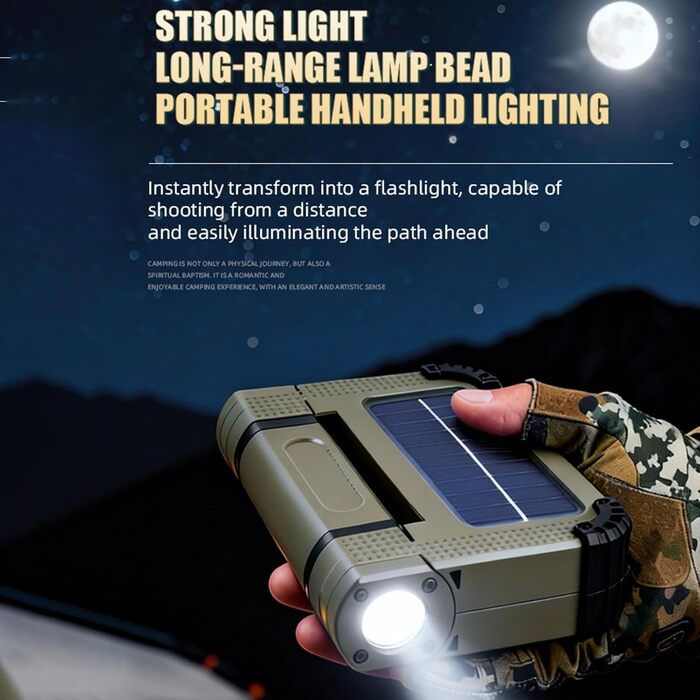 Світлодіодні кемпінгові ліхтарі, водонепроникні акумуляторні магнітні сонячні вуличні ліхтарі для походів, піших прогулянок, нічної риболовлі, прогулянок, роботи