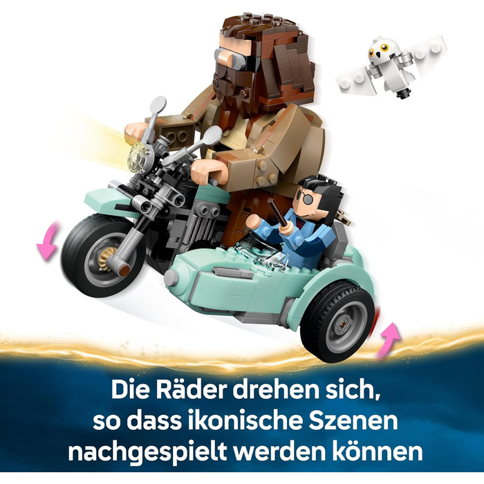 Конструктор LEGO Harry Potter 76443, Мотоциклетна подорож Геґріда та Гаррі, 617 деталей