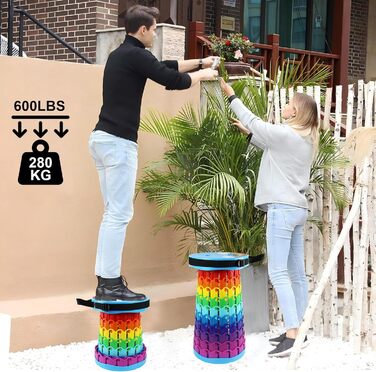 Портативний складаний стілець ALEVMOOM, телескопічний кемпінговий стілець, складний стілець, міні-легкий кемпінговий стілець для кемпінгу на свіжому повітрі, риболовлі, барбекю, критої кухні, вантажопідйомність 600 фунтів (хмара)