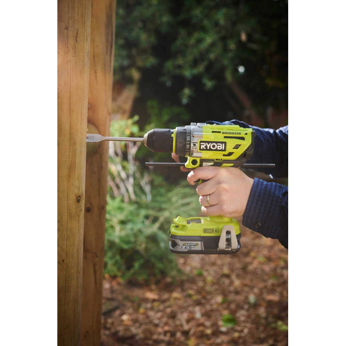 Акумуляторний ударний дриль-шуруповерт Ryobi (18 В, функція ударного свердління, без акумулятора, швидкозатискний патрон, світлоді