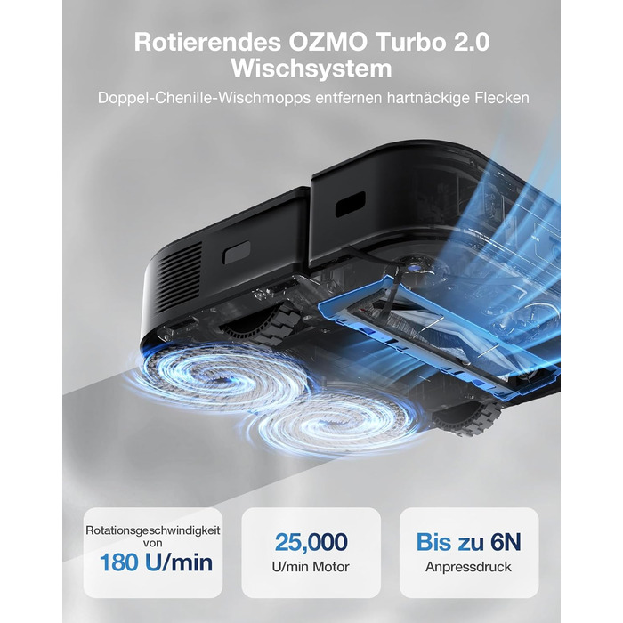 Робот-пилосос ECOVACS DEEBOT X2 Combo з функцією миття підлоги 8700 Па з ручним пилососом, подвійне автоматичне спорожнення, систе