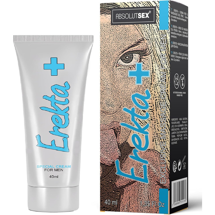 Крем Erekta Plus Erect, сильний підсилювач ерекції, гель для подовження ерекції, крем для чоловічого сексу, більший член, запобігає передчасній еякуляції, 40 мл