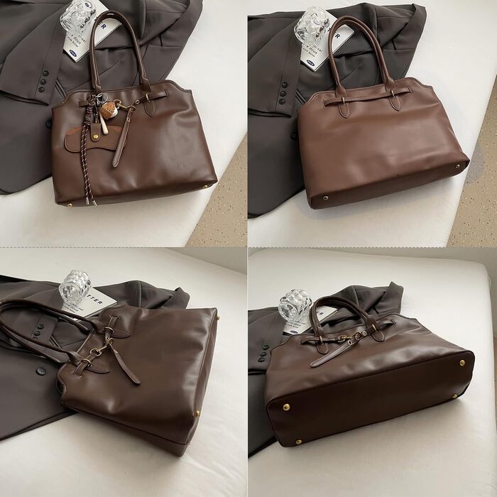 Жіноча сумка unisoul - сутула сумка - велика шкіряна сумка з верхньою ручкою, сумки через плече, жіноча сумка для коледжу для робо