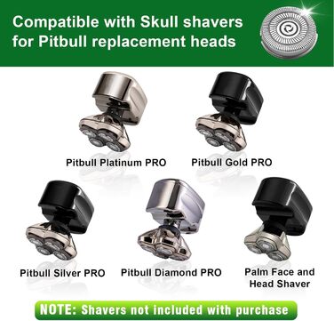 Змінні головки для електробритви Skull Shaver Pitbull (8 шт. )