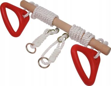 Маленькі гойдалки для ніг з гімнастичними кільцями 2 в 1, дитячі гойдалки з дерева, з металевими кільцями для підвішування, від 3