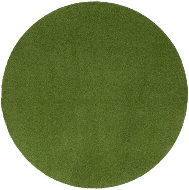 Розкішний газонний килим зі штучною травою Wembley Green Round у 5 розмірах 100 см круглий