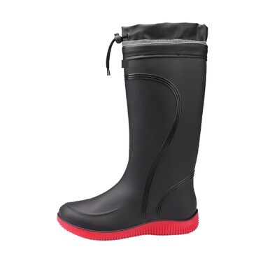 Чоловічі гумові чоботи, чоловічі гумові чоботи, водонепроникні гумові чоботи, м&39яка підошва, нековзні, зручні, робоче взуття для вулиці, водне взуття, чорні/червоні, розмір 40 EU