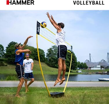 Універсальний спортивний комплект HAMMER 3 в 1: Сітки для волейболу, бадмінтону та тенісу (З футляром-підставкою, для дітей та дорослих, легке складання)