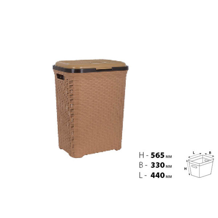 Кошик для білизни VIOLET HOUSE CARAMEL Ротанг (6481624)
