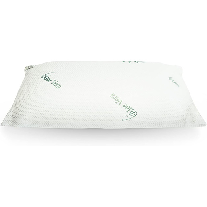 Ергономічна подушка Mister Sandman 40x80, подушка для шиї з 2 наволочками з алое вера, подушка Visco ідеально підходить для сну на животі, спині та на боці, подушка з піни з ефектом пам&39яті з 2 наволочками з алое вера