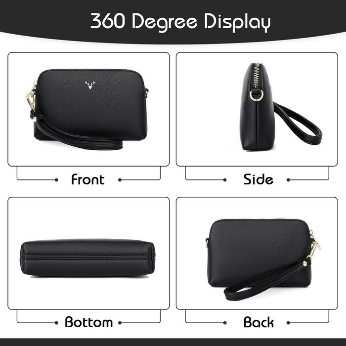 Сумочка жіноча невелика сумка через плече жіноча сумка зі шкіри PU для мобільного телефону з ремінцем на зап'ясті та регульованим