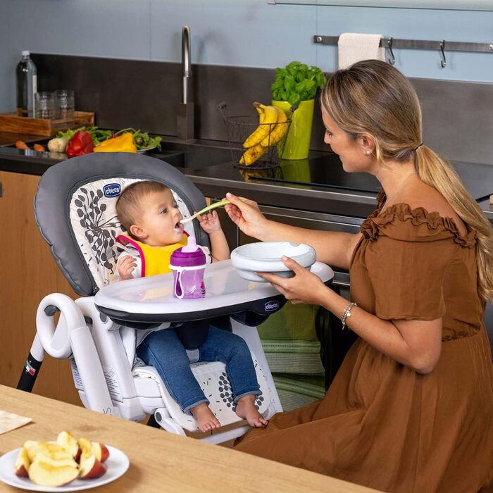 Регульований стільчик для годування від народження до 3 років (15 кг), дитячий стільчик для годування з функцією нахилу та сидіння
