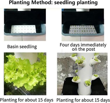 Стручків Hydroponics Tower Garden Система гідропонного вирощування Набір для аеропоніки для вирощування фруктів і овочів із зволожуючим насосом Адаптер Сітка Горщики Таймер для, 30