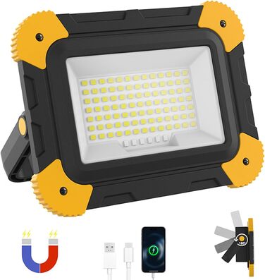 Термін служби батареї, портативний кемпінговий ліхтар, висока яскравість, магнітний, акумуляторний, водонепроникний, для гаражів та активного відпочинку, акумуляторний ліхтар