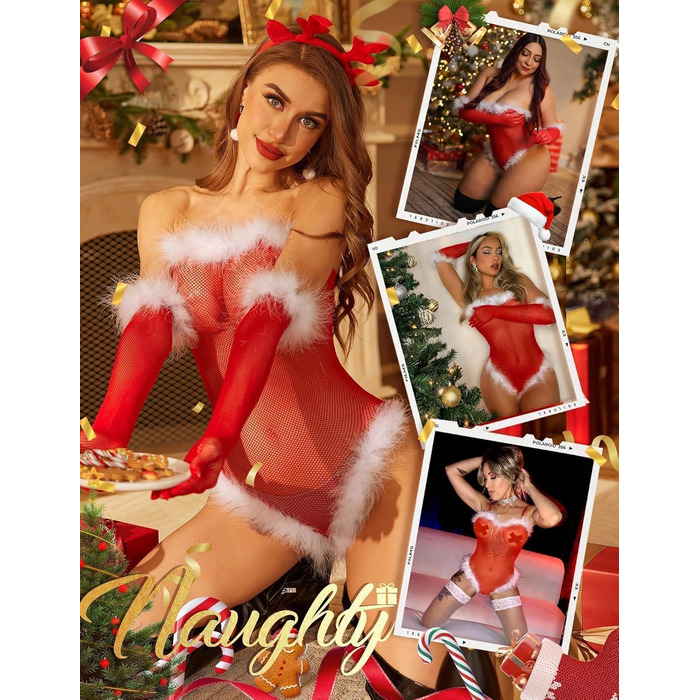 Жіночий різдвяний бебі-долл RSLOVE, з декоративним пухом, універсальний розмір