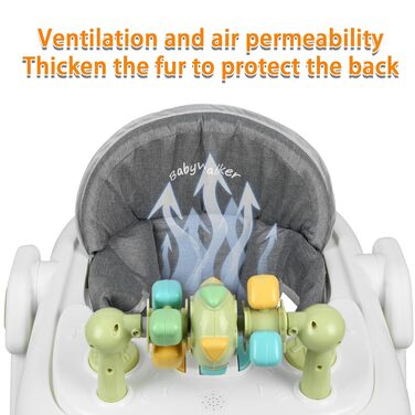 Дитячі ходунки Homewell 2-в-1, регульована висота в 3 положеннях, допоміжний пристрій для ходьби, навчальний центр з клавішами піаніно, розвиваючі ходунки, ходунки для дітей 624 місяців (світло-зелені)