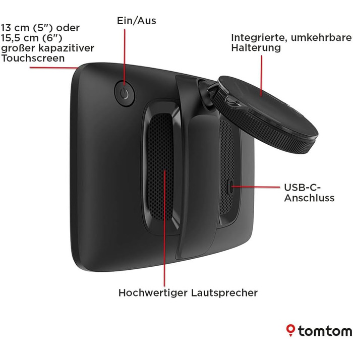 Навігаційний пристрій TomTom Car Sat Nav GO Classic Lite (6 дюймів, TomTom Traffic, оновлення карт Європи, оновлення через Wi-Fi, інтегроване, двостороннє кріплення) 6-дюймовий Lite