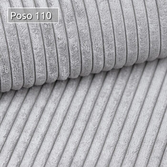 Диван-ліжко Spark диван зі сном та відділенням для зберігання речей, пружинна основа Bonnell, вельветовий чохол, велика спальна зона, сучасний мякий диван та диван-ліжко (сірий (Poso 110))