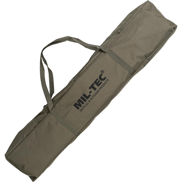 Польове ліжко Mil-Tec US Gen. II з алюмінієвим каркасом (210x70x42 см) Складане, в комплекті сумка для перенесення Складане ліжко для кемпінгу на відкритому повітрі Може використовуватися як армійський намет, кемпінгове розкладачка, гостьове ліжко або ава