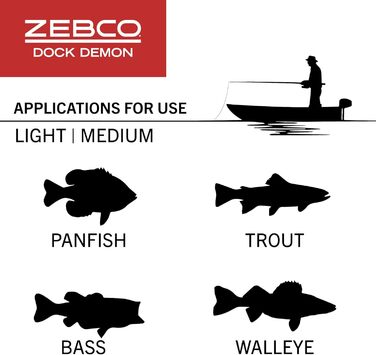 Котушка для спінінгу Zebco Dock Demon або Spincast та вудка, міцне скловолокно 76,2 см, комбінована котушка для спінінгу Quickset Anti-Reverse - фіолетова