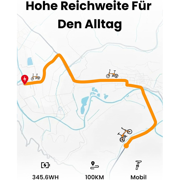 Складаний електровелосипед C10 20 дюймів, вага лише 18,6 кг, двигун 250 Вт, акумулятор 345,6 Втгод, електровелосипед із 7-швидкісною коробкою передач Shimano, запас ходу до 100 км, швидкість 25 км/год, РК-дисплей, ідеально підходить для поїздок на автофур