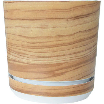 Горщик для квітів з блюдцем - Візерунок 047 Бамбук - 26 см - Кашпо з високоякісного пластику - Декоративний горщик для рослин 26 с