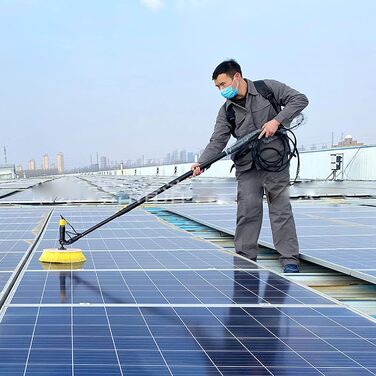 Електрична щітка для чищення сонячних панелей з водою для миття фотоелектричних панелей інструмент для чищення скла / 5M