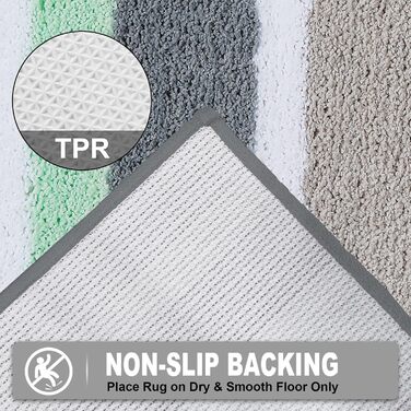 Комплект килимків для ванної Pauwer Soft, 3 шт., мікрофібра, нековзні, водопоглинаючі килимки для ванної, можна прати в пральній машині, килимок для ванни та туалету для душу, ванни та туалету (зелений) зелений 50 x 80 см 45 x 65 см 50 x 60 см