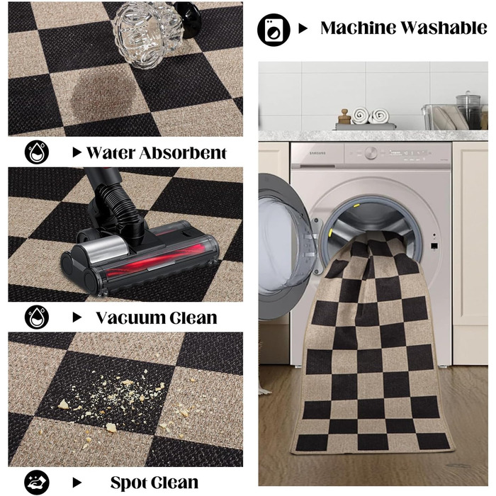 Тканий килимовий килим для передпокою, нековзний, 80x200 см, килимок для кухні, який можна прати, сучасна доріжка для передпокою, килимова доріжка, кухонна доріжка, килим для передпокою, килим для кухні, входу, вітальні, коридору, 80 x 200 см квадрат