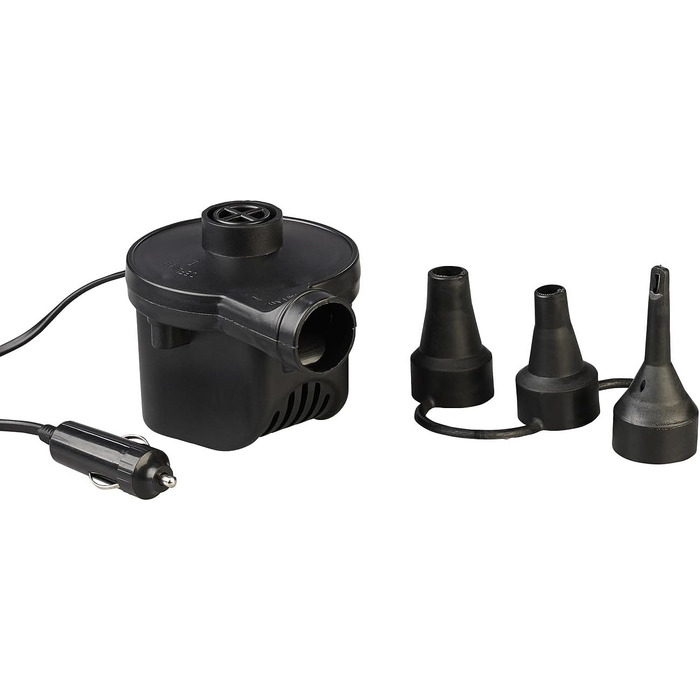 Надувний матрац Lescars Надувний автомобільний матрац XXL 180 x 135 см, з 12-вольтовим повітряним насосом та мішком (дорожній надувний матрац, автомобільний матрац, подушка сидіння)