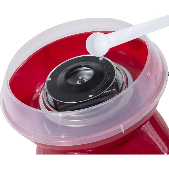 Машина для виробництва солодкої вати HOMCOM, проста у використанні машина для виробництва солодкої вати, для дорослих і дітей, нержавіюча сталь, PP, червоний