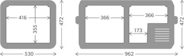 Портативний компресорний холодильник 93 л з управлінням APP - 12/24В 240В - Двозонний - Електричний холодильник, морозильна камера для автомобіля, вантажівки, човна, будинку на колесах, 3 95DZ -