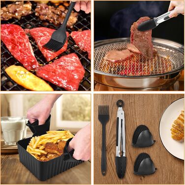 Аксесуари для фритюрниці Pyrrhonian - Аксесуари для фритюрниці Ninja Foodi AF400EU AF300EU 9.5L та інших двозонних фритюрниць, без BPA, аксесуари для фритюрниці Ninja, аксесуари для фритюрниці