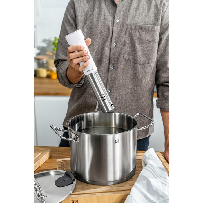 Паличка ENFINIGY sous-vide, плита sous-vide з інтуїтивно зрозумілим сенсорним дисплеєм, точним налаштуванням температури та стабільністю високої температури, білий, 1009634