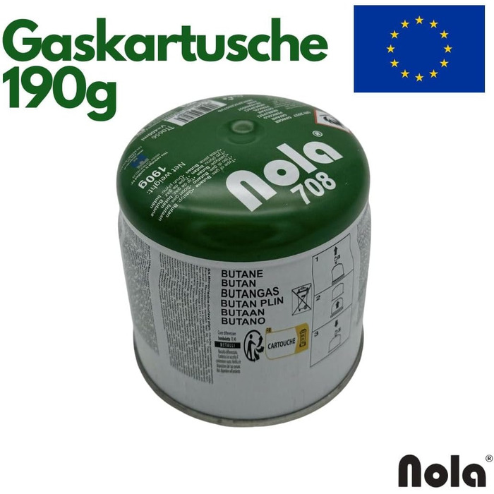 Газова лампа Nola з газовим балончиком 190 г та 3 чохлами - Газовий картриджний ліхтар для кемпінгу, газовий балончик з бутаном, газовий ліхтар для вулиці, газовий ліхтар для кемпінгу, паливний ліхтар, арт. 930